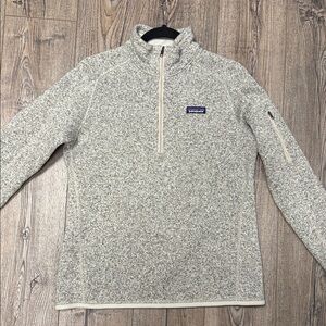 Patagonia Cream Quarter-Zip Fleece